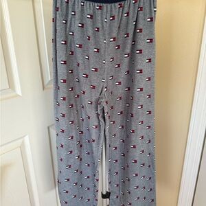 Tommy Hilfiger Gray Lounge Pants with Red and Black Accents